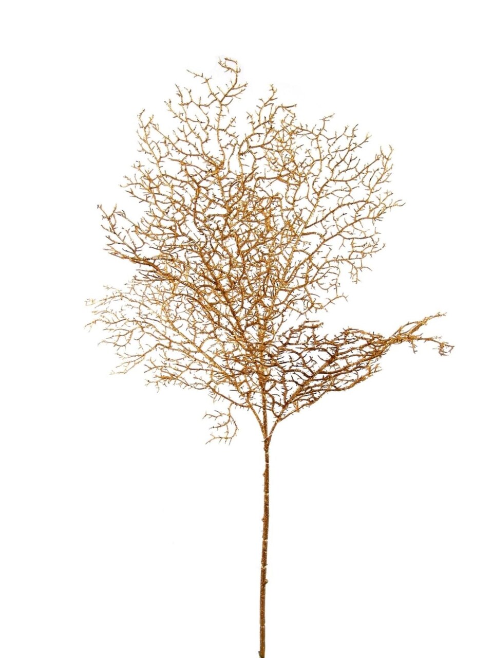 30" Gold Glitter Coral Fern Spray - Set of 2, Elegant Holiday Accents, Ideal for Christmas Decor & Floral Arrangements - Perfect for Home, Office - 2024 Christmas Collection, Floral Home by Artificial Flowers